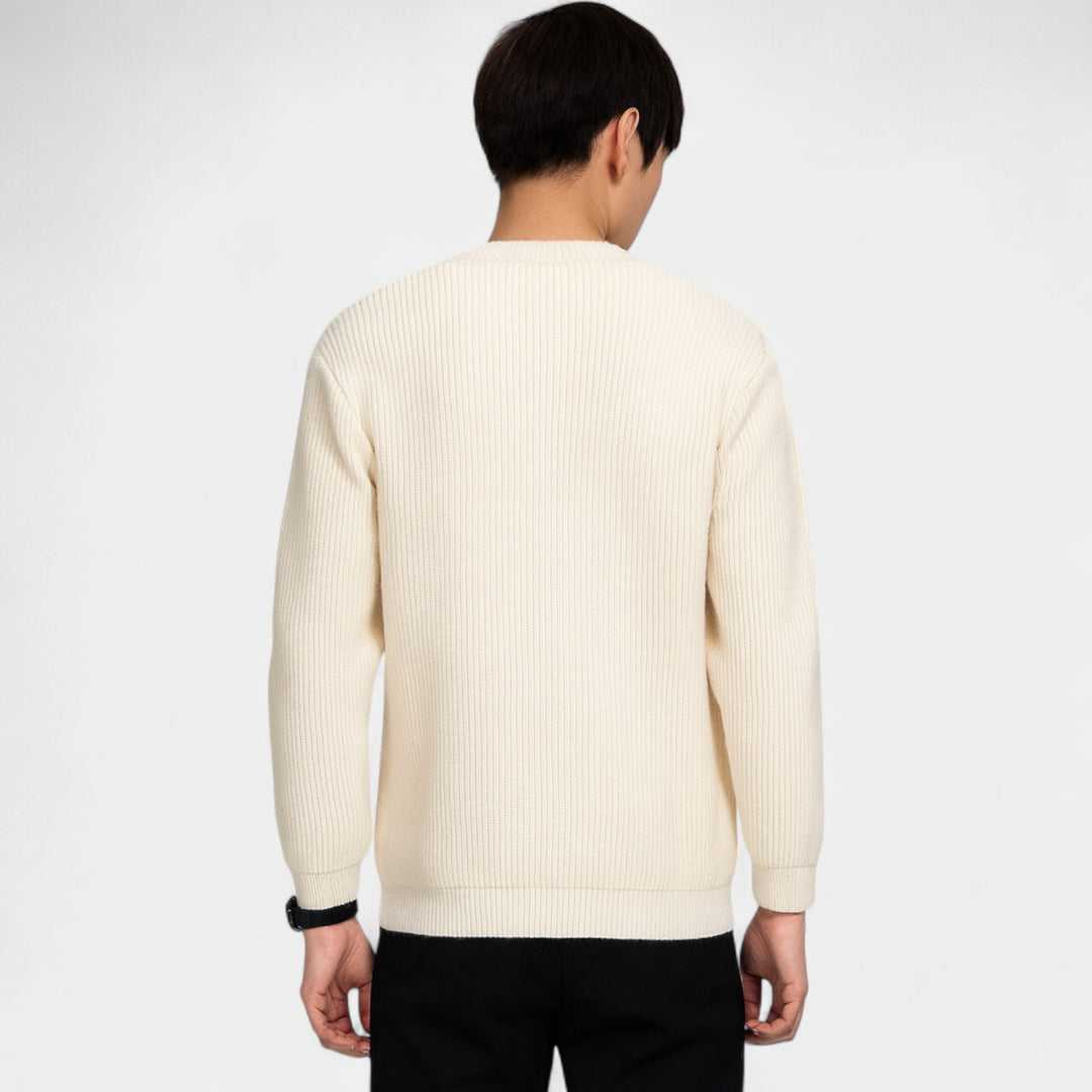 Herre cardigan i strik slim fit – minimalistisk hverdagslag