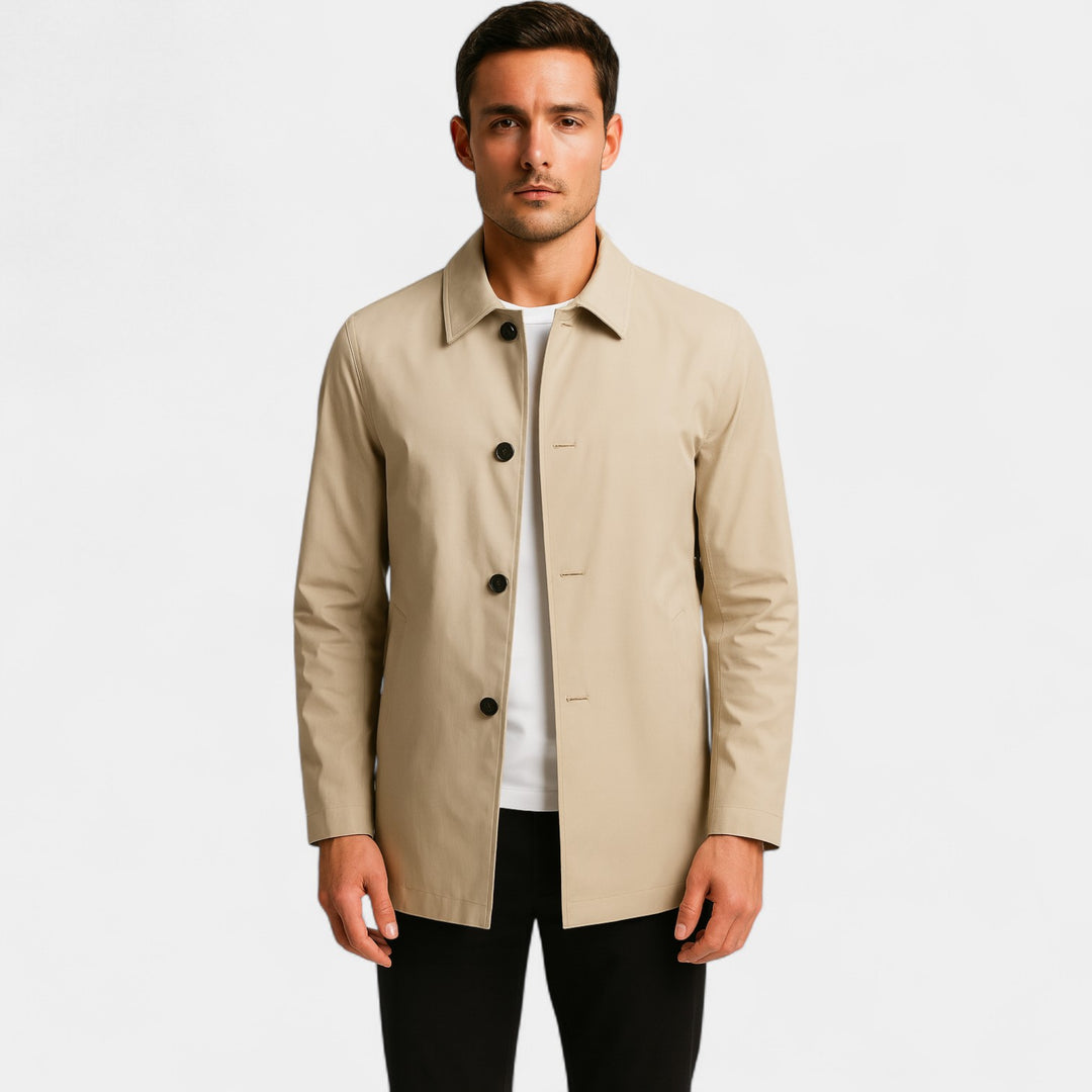 Trench coat uomo mezza lunghezza – cappotto formale leggero