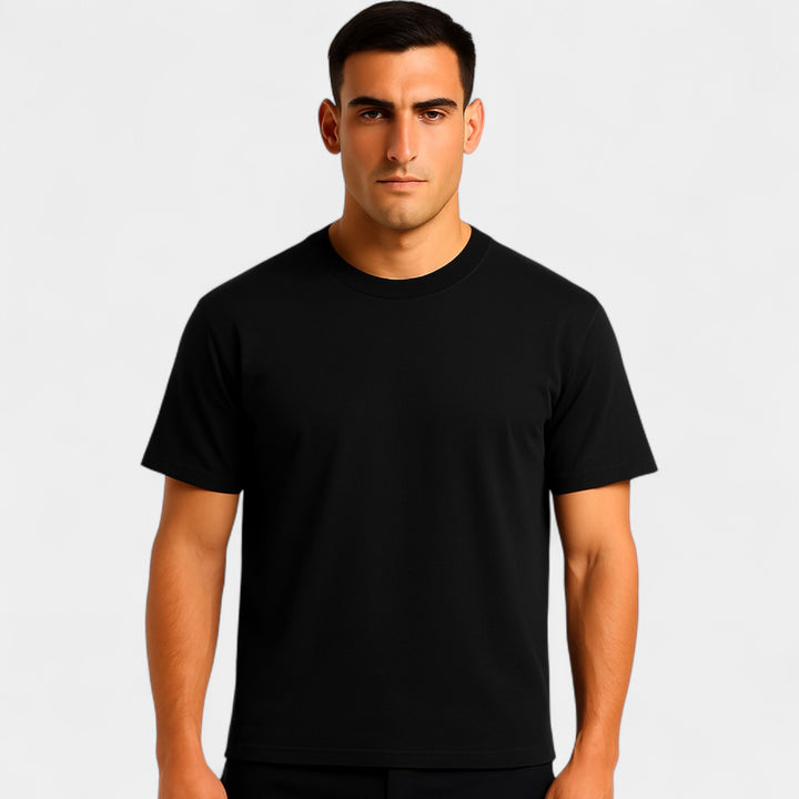 Herren T-Shirt aus Baumwolle, Slim Fit – minimalistisches Basic