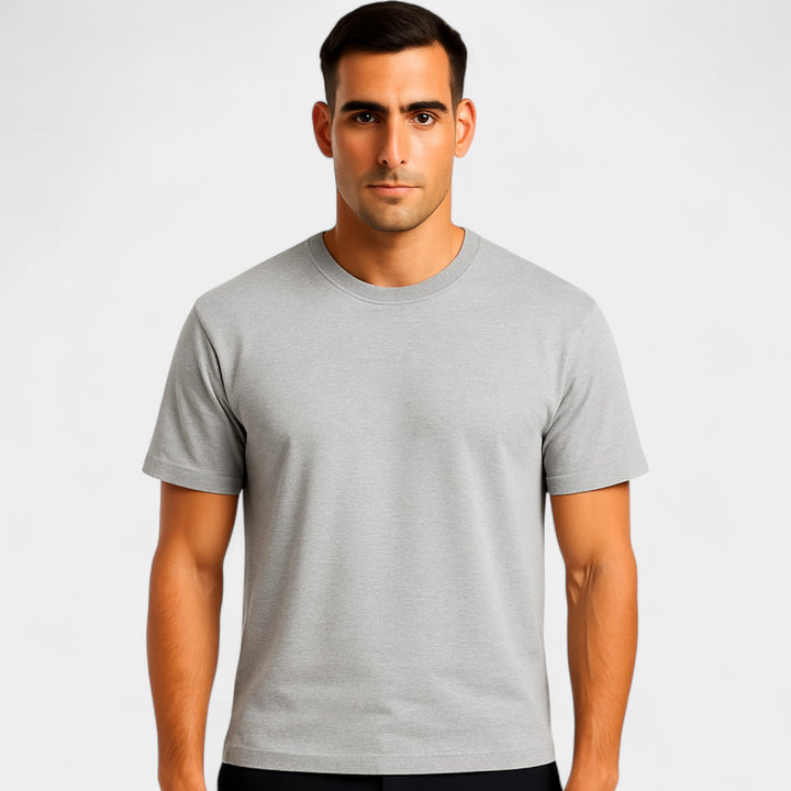 Herren T-Shirt aus Baumwolle, Slim Fit – minimalistisches Basic