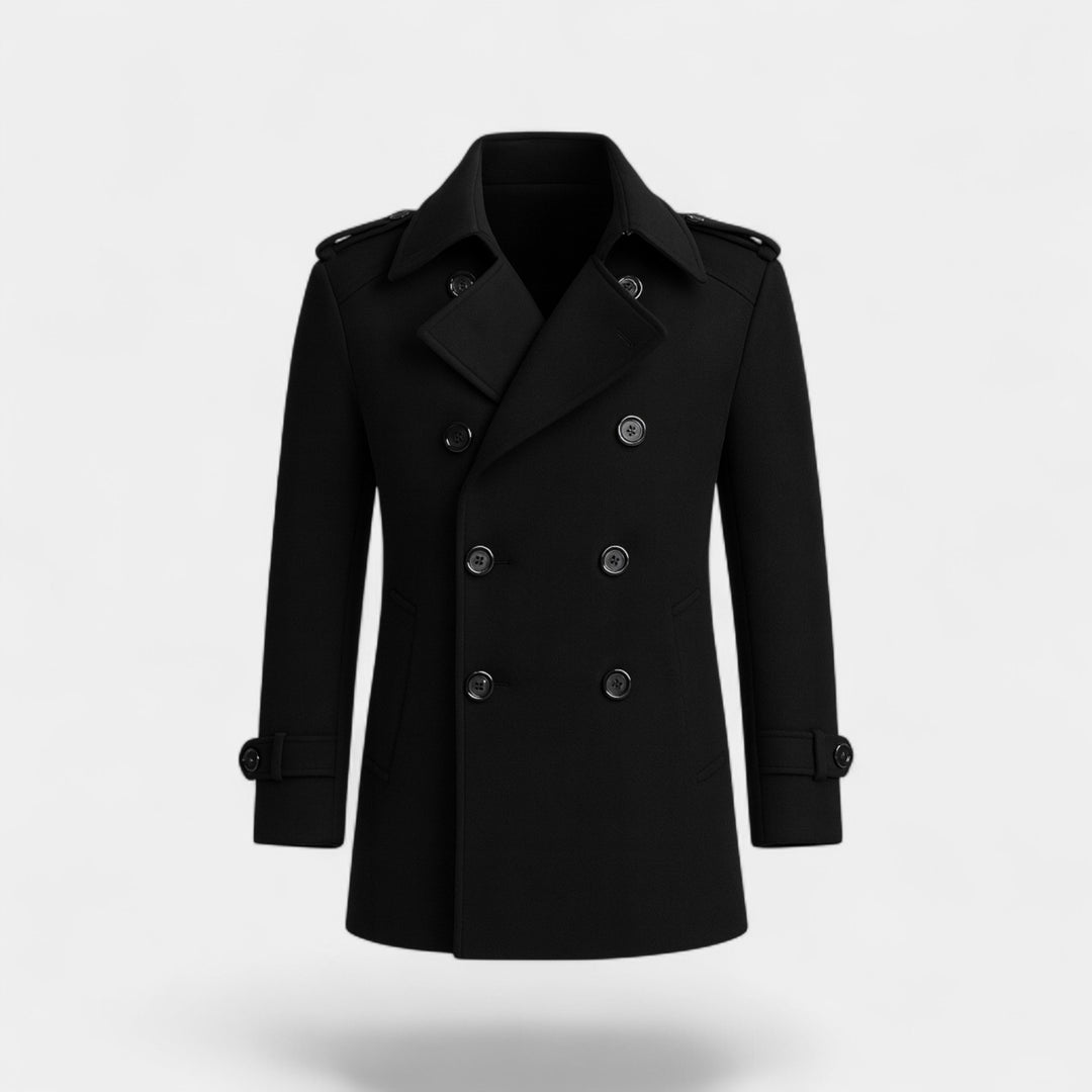 Cappotto trench uomo mezza lunghezza in cotone misto