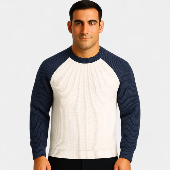 Herrenpullover aus Wolle, gestrickt – klassischer warmer Stil