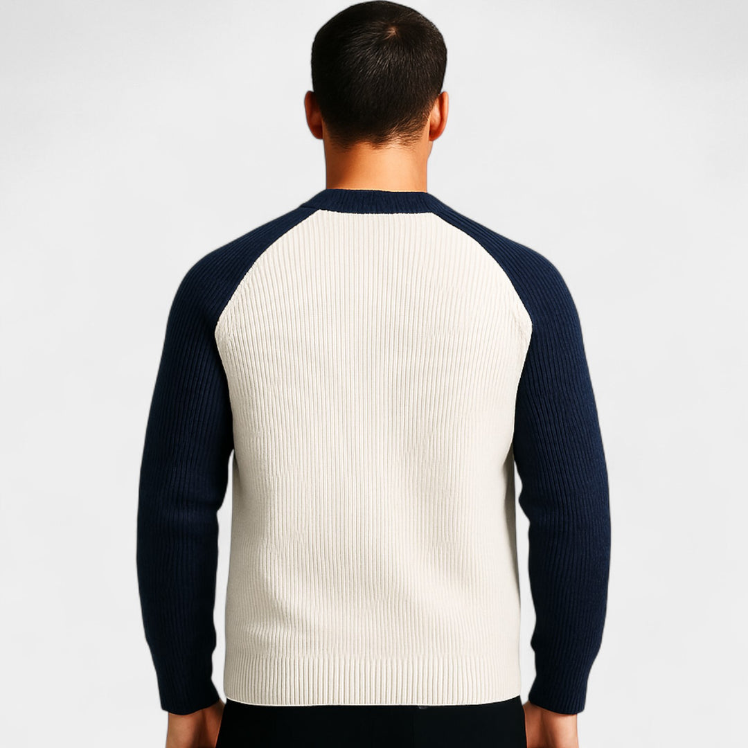 Herrenpullover aus Wolle, gestrickt – klassischer warmer Stil