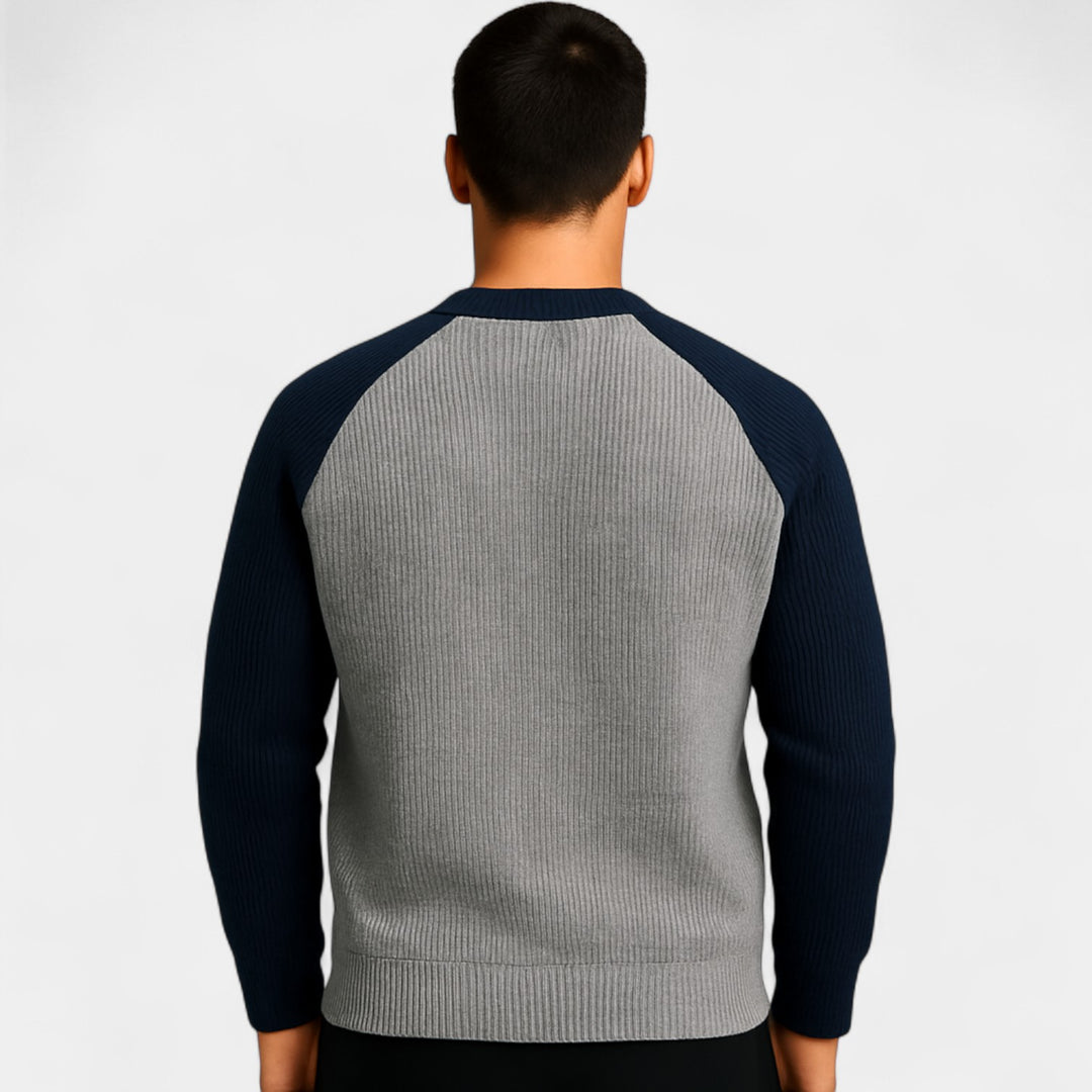 Herrenpullover aus Wolle, gestrickt – klassischer warmer Stil