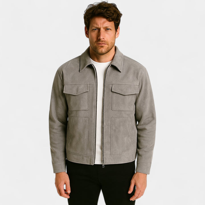 Herren Wildlederjacke winddicht – retro-lässiger Luxus
