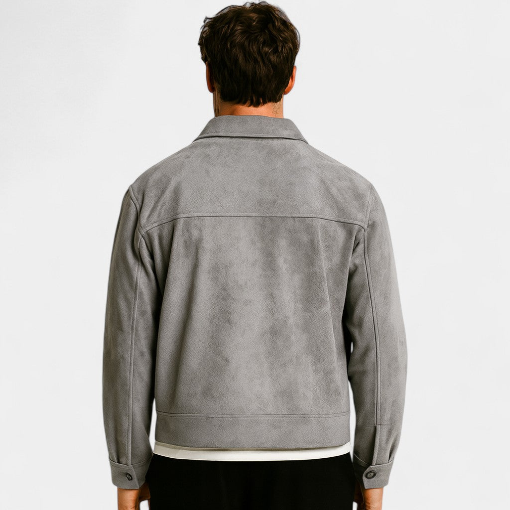Herren Wildlederjacke winddicht – retro-lässiger Luxus