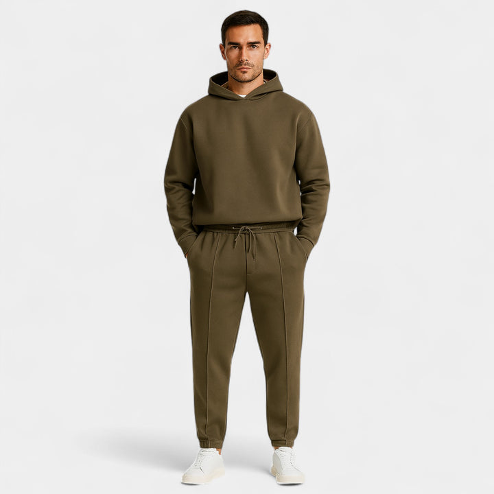 Herren Kapuzen-Set aus technischem Stoff – casual, tailliert, minimalistischer Stil