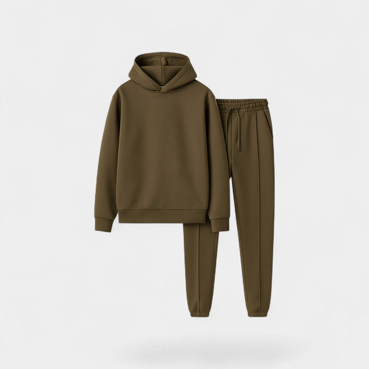 Herren Kapuzen-Set aus technischem Stoff – casual, tailliert, minimalistischer Stil