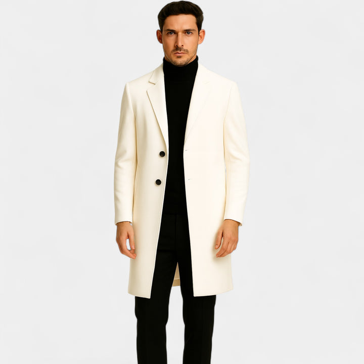 Herren Baumwollmantel casual – mittellanger winddichter Stil