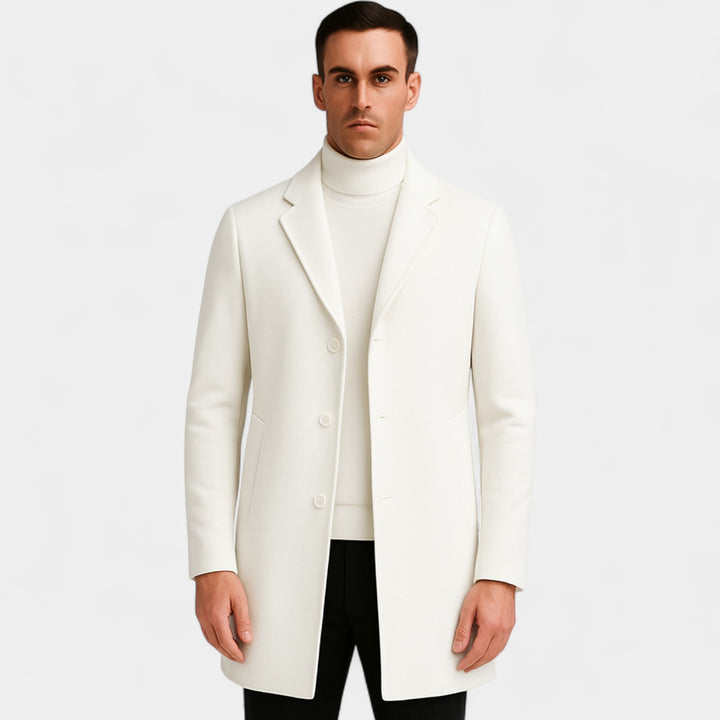 Herren Baumwollmantel casual – mittellanger winddichter Stil
