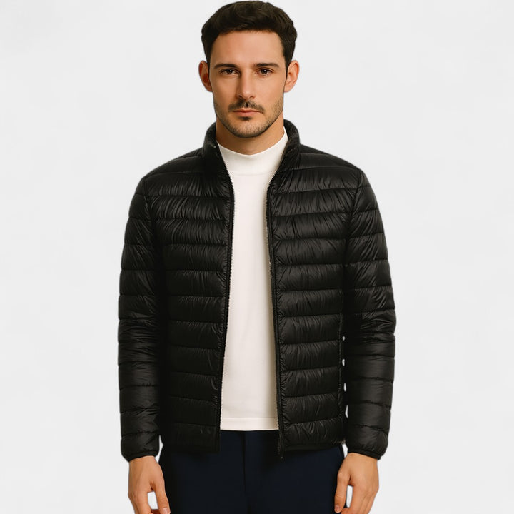 Piumino uomo lana leggero – collo alto ultra sottile