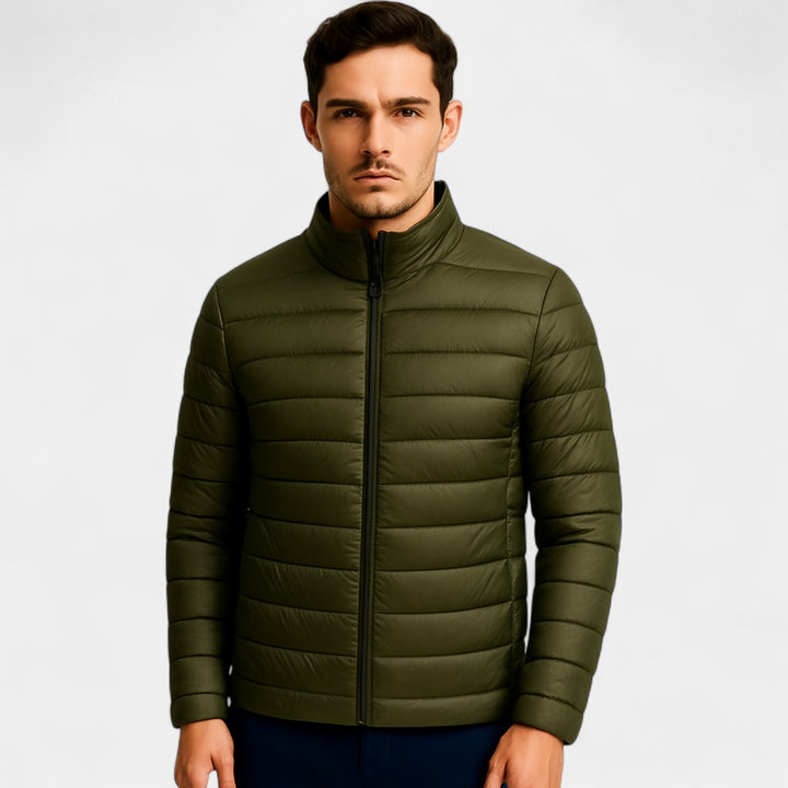 Piumino uomo lana leggero – collo alto ultra sottile