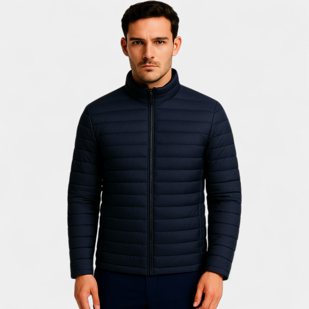 Piumino uomo lana leggero – collo alto ultra sottile