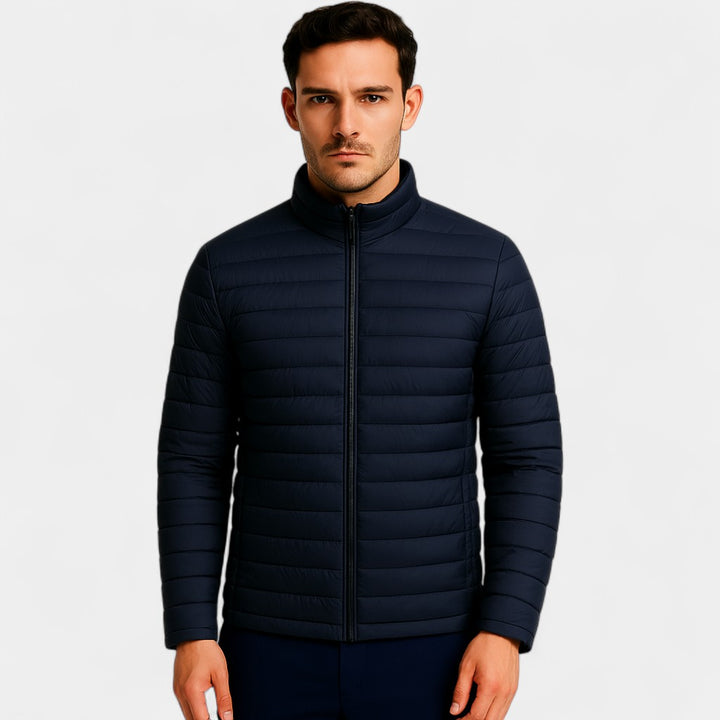 Piumino uomo lana leggero – collo alto ultra sottile