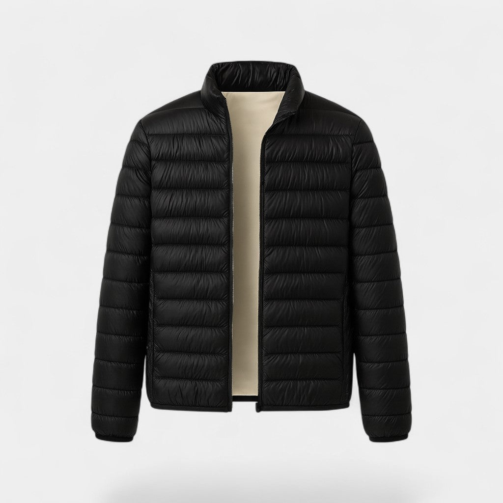 Piumino uomo lana leggero – collo alto ultra sottile