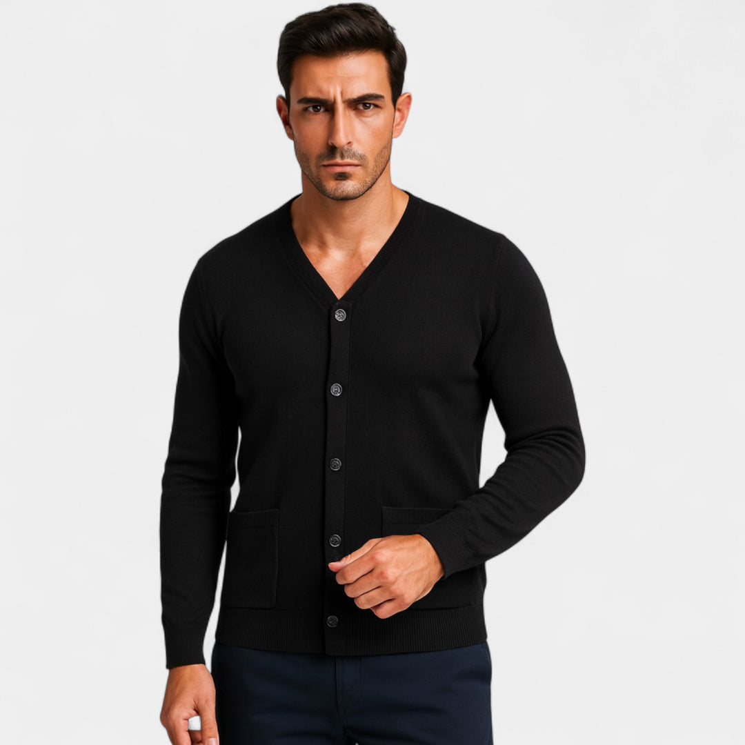 Herren V-Ausschnitt Weste aus Wolle – minimalistisches, zeitloses Layering