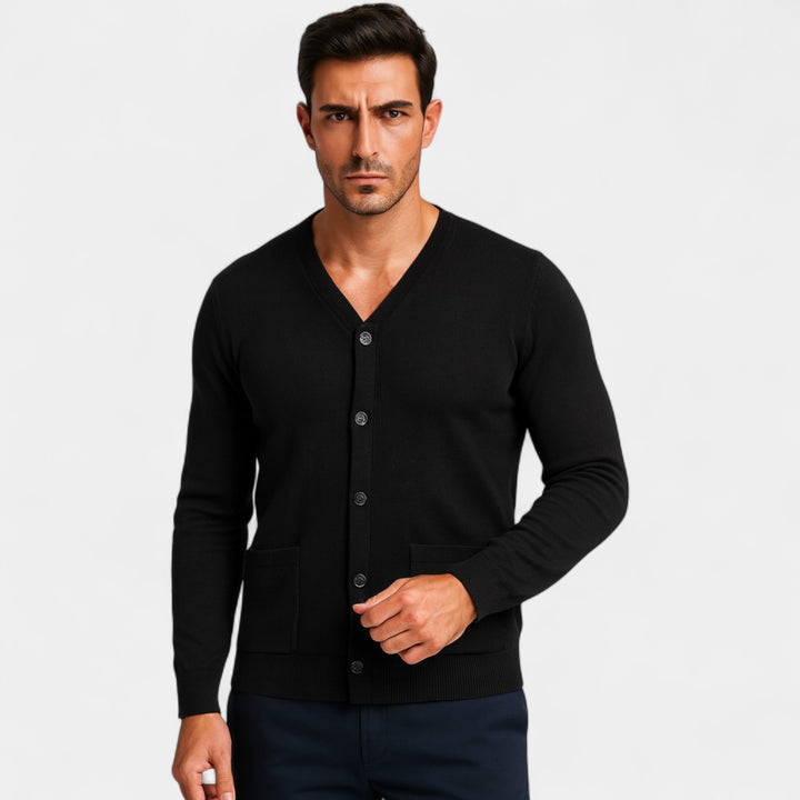 Herren V-Ausschnitt Weste aus Wolle – minimalistisches, zeitloses Layering
