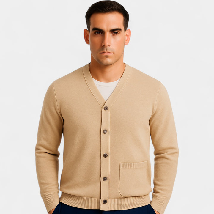 Herren V-Ausschnitt Weste aus Wolle – minimalistisches, zeitloses Layering