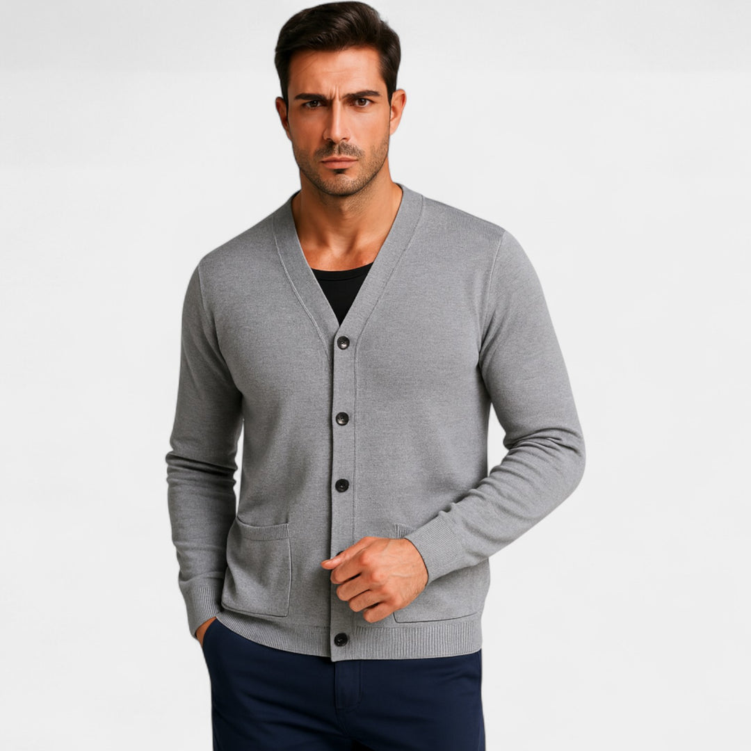 Herren V-Ausschnitt Weste aus Wolle – minimalistisches, zeitloses Layering
