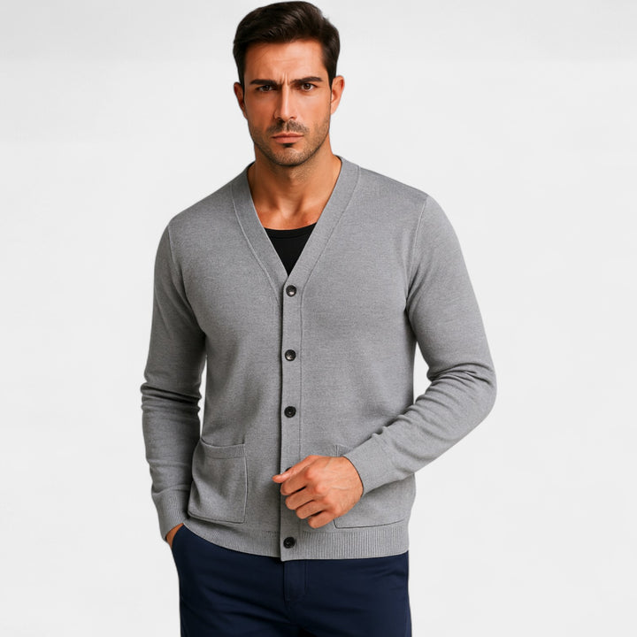Herren V-Ausschnitt Weste aus Wolle – minimalistisches, zeitloses Layering