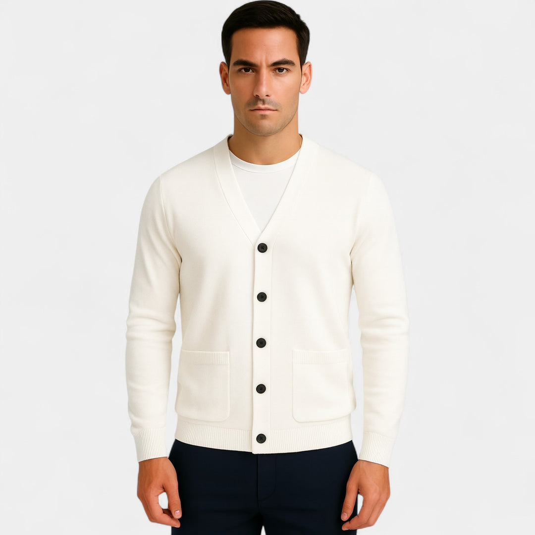 Herren V-Ausschnitt Weste aus Wolle – minimalistisches, zeitloses Layering