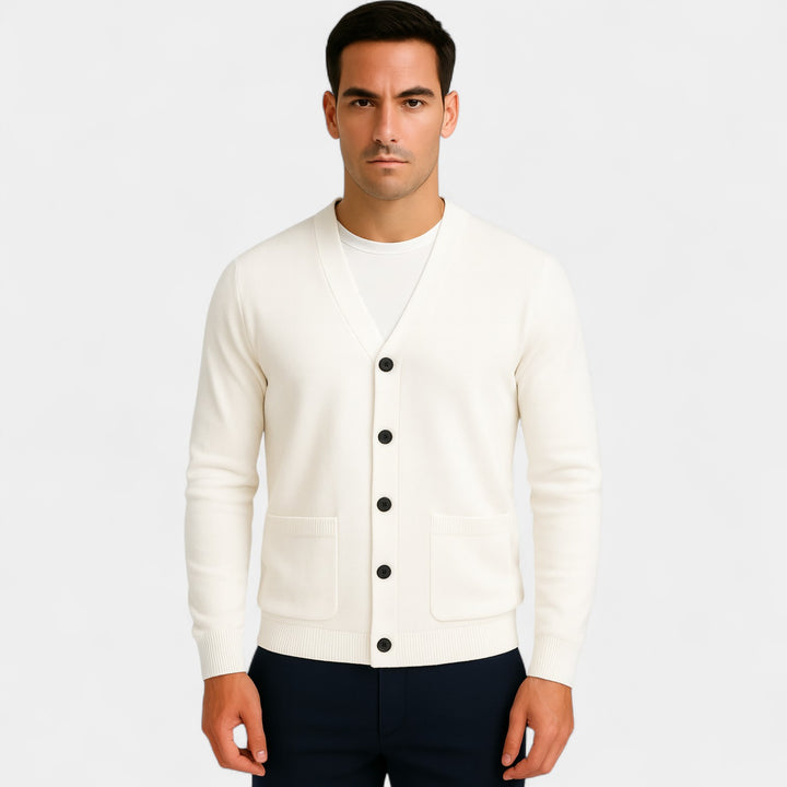 Herren V-Ausschnitt Weste aus Wolle – minimalistisches, zeitloses Layering