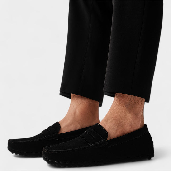 Mocassini uomo in pelle scamosciata - mocassini slip-on casual