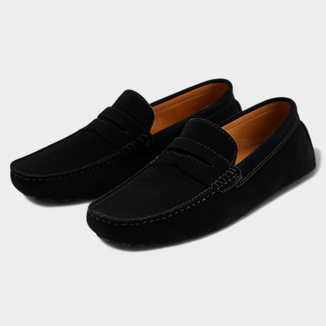 Mocassini uomo in pelle scamosciata - mocassini slip-on casual