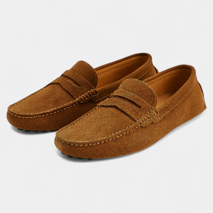 Mocassini uomo in pelle scamosciata - mocassini slip-on casual