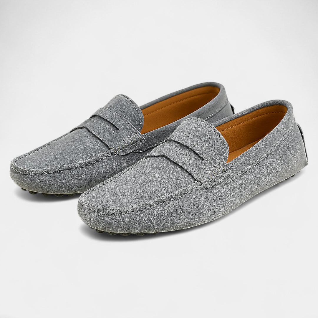 Mocassini uomo in pelle scamosciata - mocassini slip-on casual