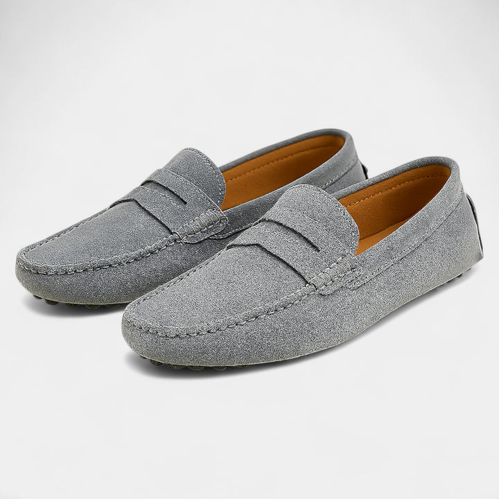 Mocassini uomo in pelle scamosciata - mocassini slip-on casual