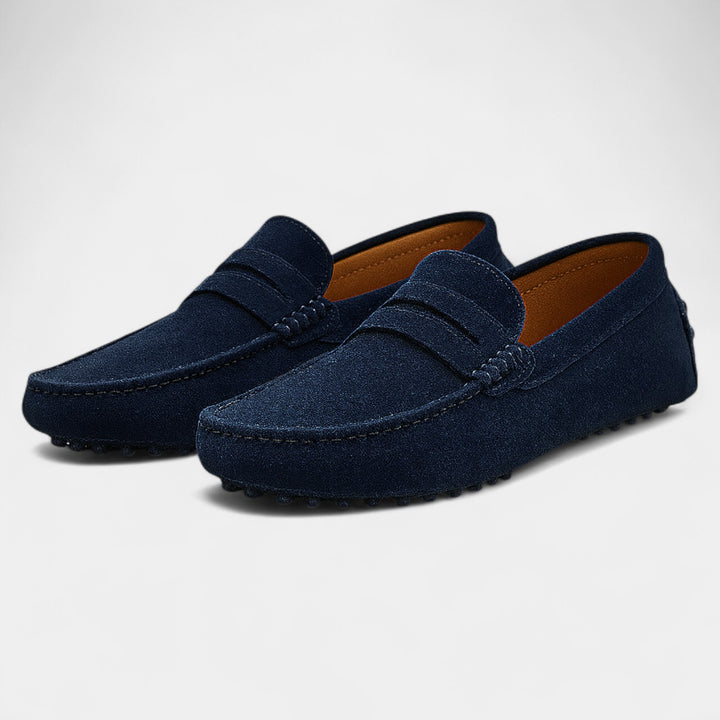 Mocassini uomo in pelle scamosciata - mocassini slip-on casual