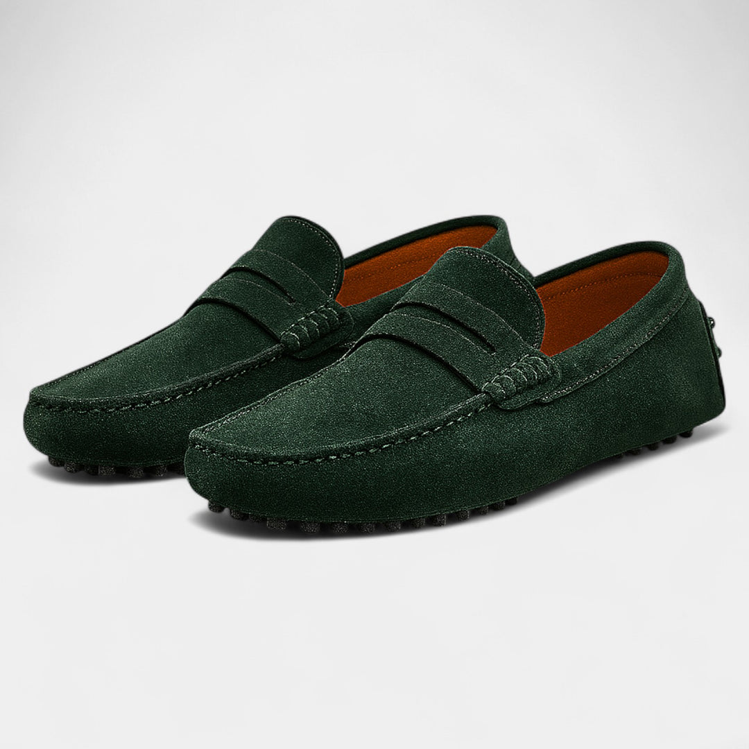Mocassini uomo in pelle scamosciata - mocassini slip-on casual