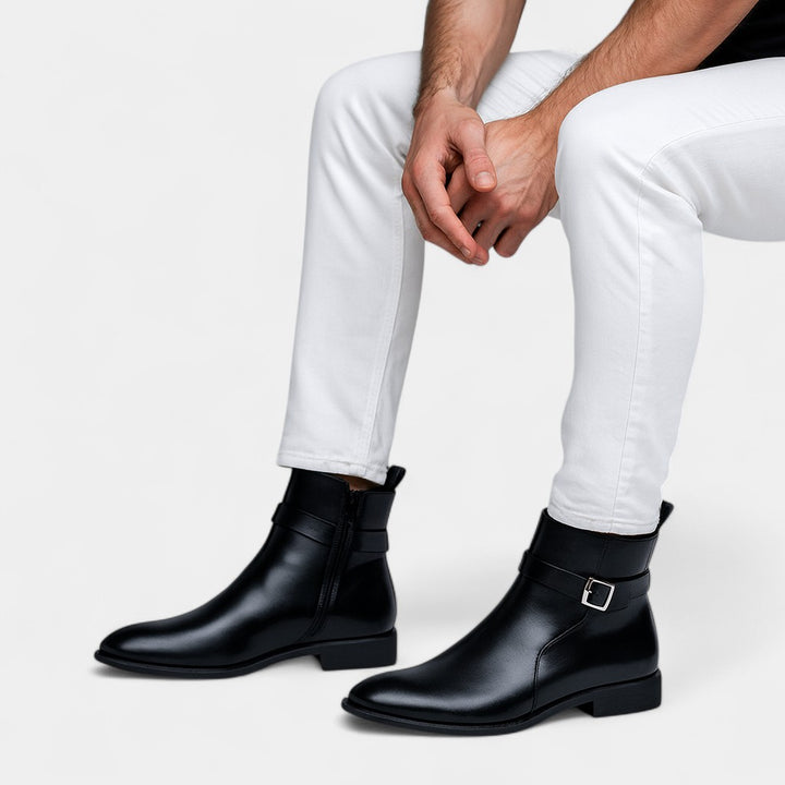 Hohe Herrenstiefel aus Leder