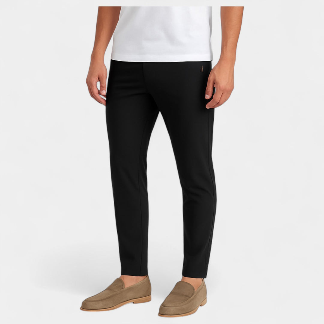 Pantaloni uomo in seta glacé – vita alta, comfort assoluto