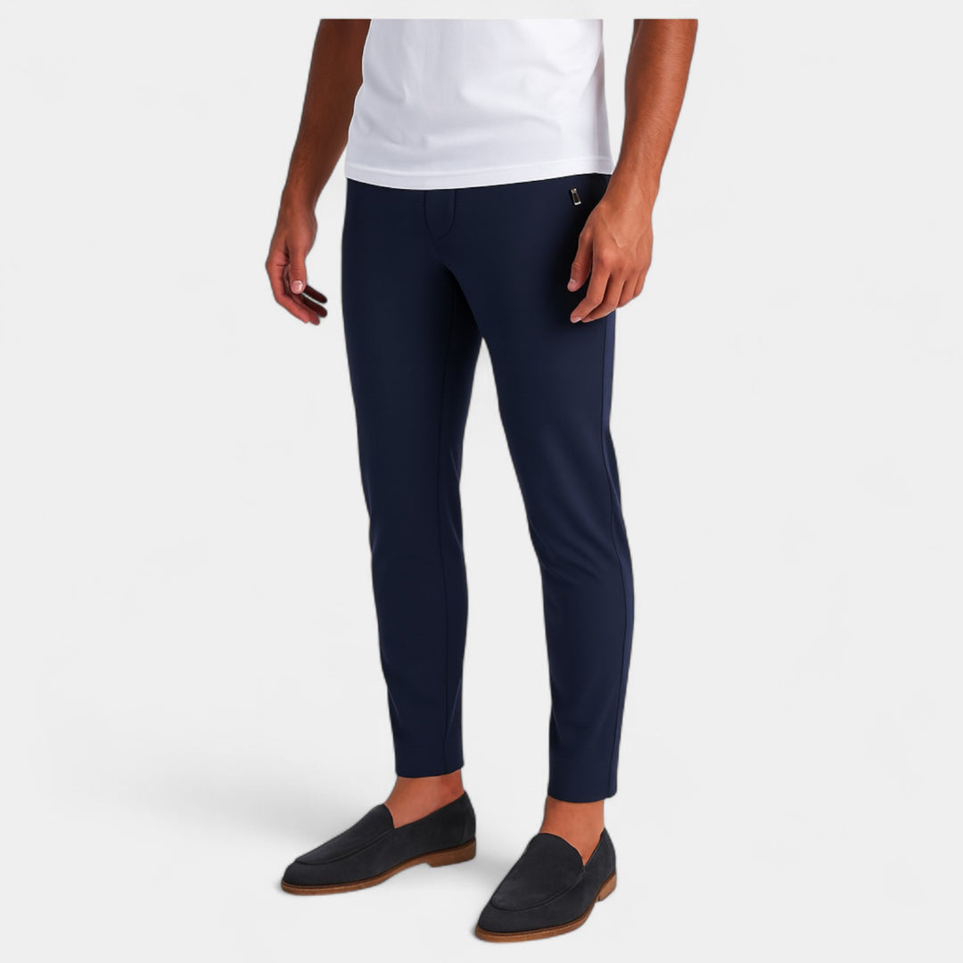 Pantaloni uomo in seta glacé – vita alta, comfort assoluto