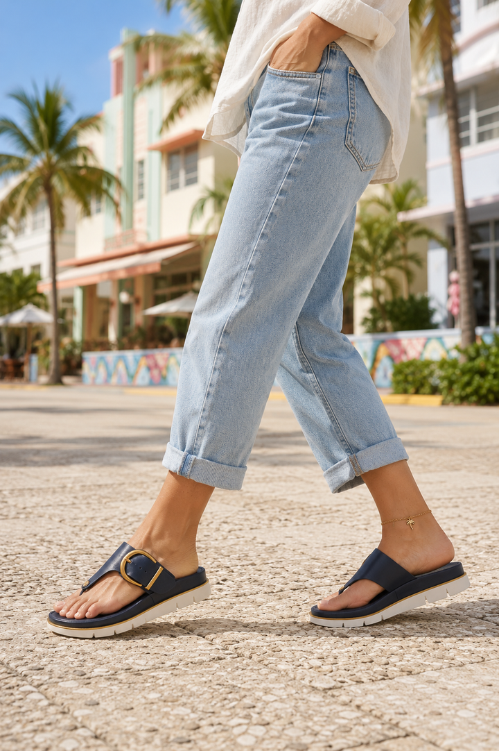 Plateausandalen für Damen mit Ring – Täglicher Komfort und Dämpfung