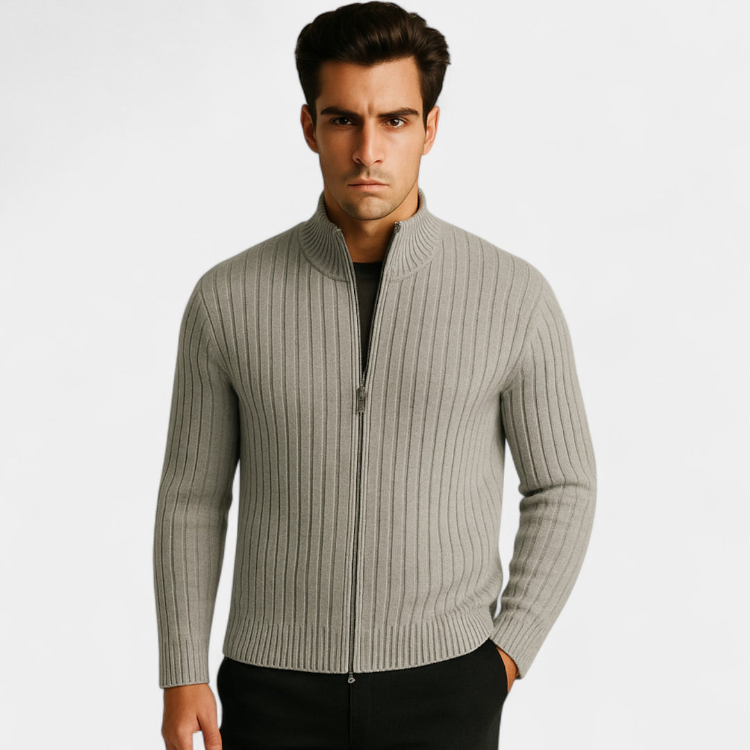 Herren Baumwollweste mit Reißverschluss – minimalistischer, raffinierter Outerwear-Look