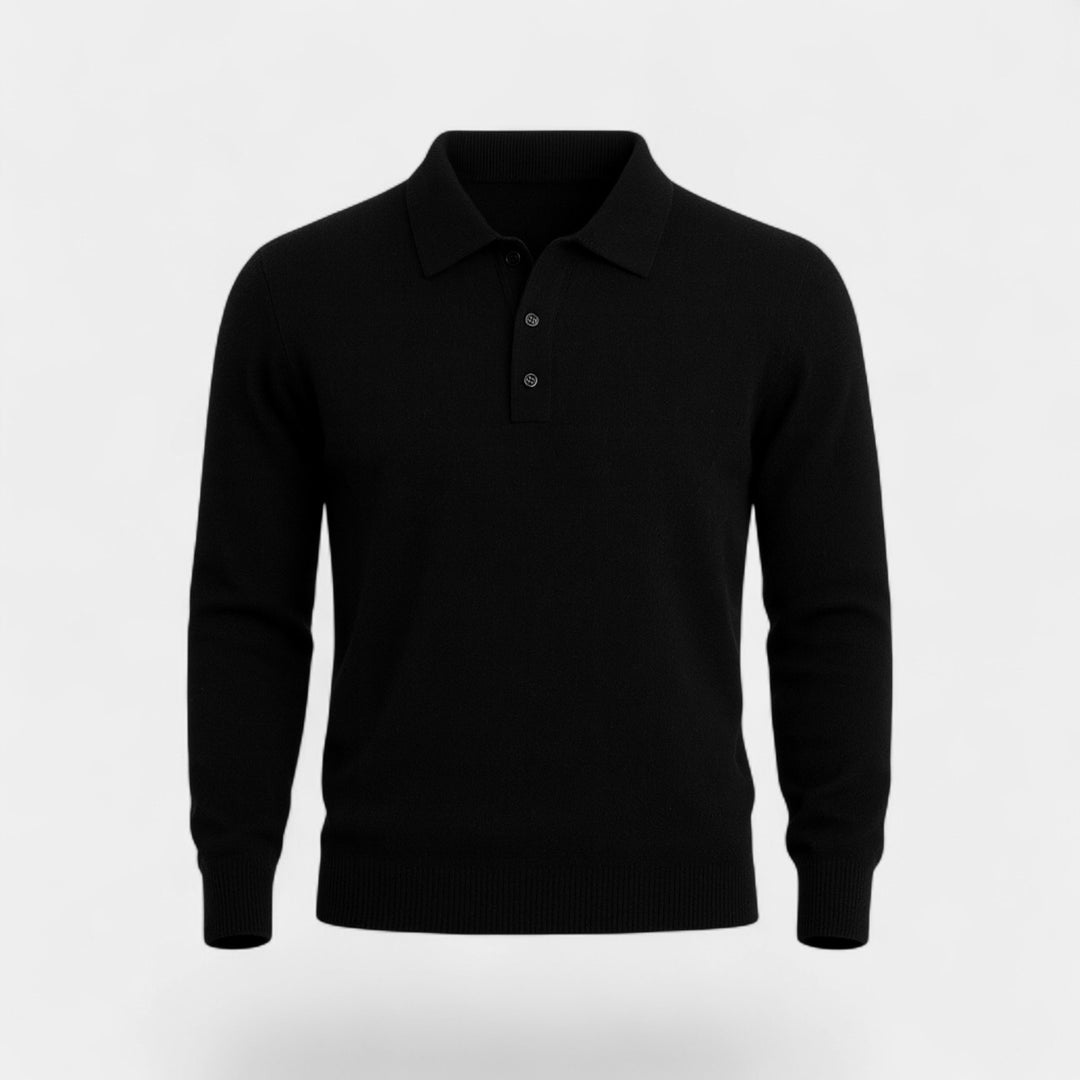 Polo uomo in cashmere maniche lunghe – Eleganza casual raffinata