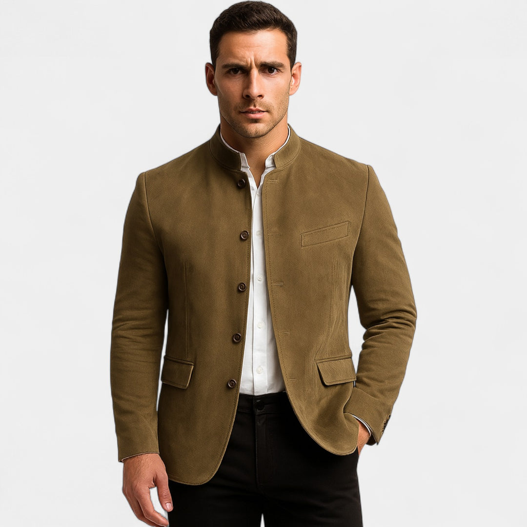Herrenblazer mit Wildlederoptik und Cordstruktur – lässiger Look