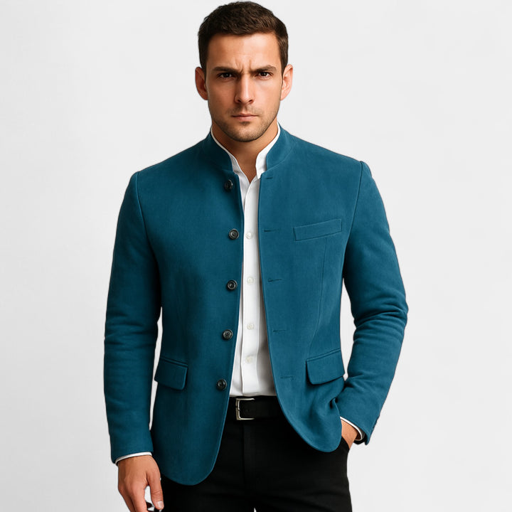 Herrenblazer mit Wildlederoptik und Cordstruktur – lässiger Look