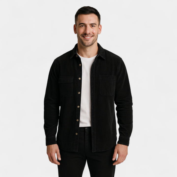 Herrenjacke-Hemd aus Cord-Baumwolle – raffinierter, lässiger Stil