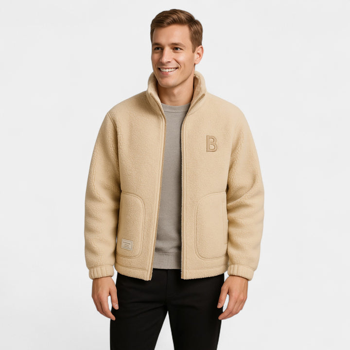 Herre varsity vest i ren kashmir – raffineret, varm, tidløs silhuet