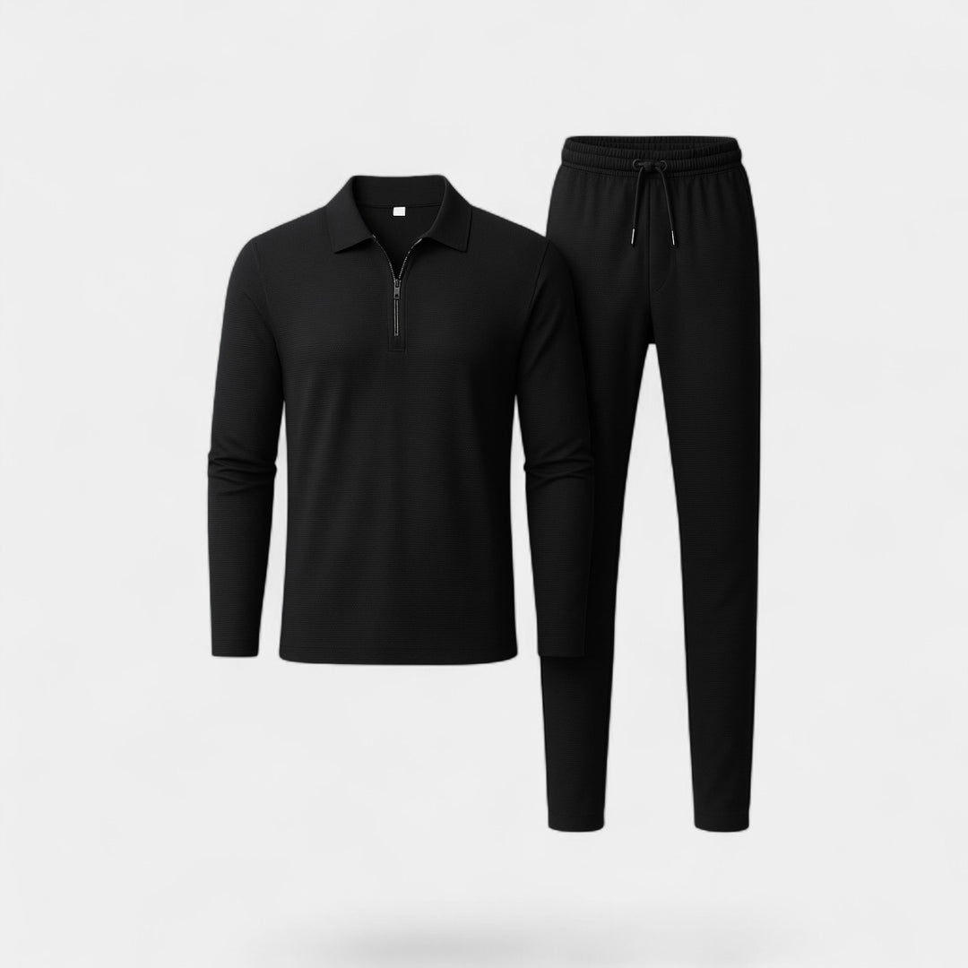 Completo uomo maniche lunghe in misto cotone – raffinato, aderente, comfort quotidiano