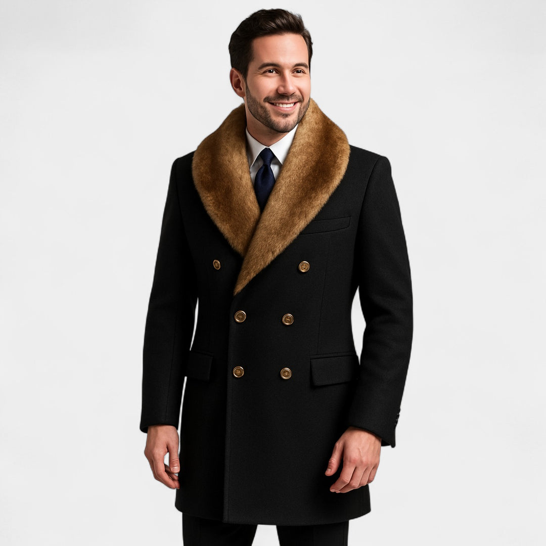 Giacca uomo mezza lunghezza collo polo in lana – raffinata, aderente, silhouette invernale
