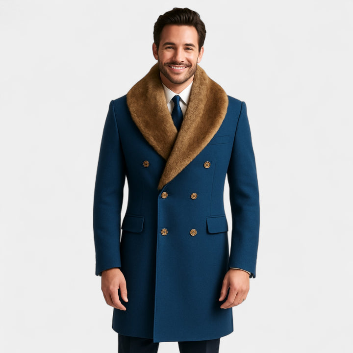 Giacca uomo mezza lunghezza collo polo in lana – raffinata, aderente, silhouette invernale