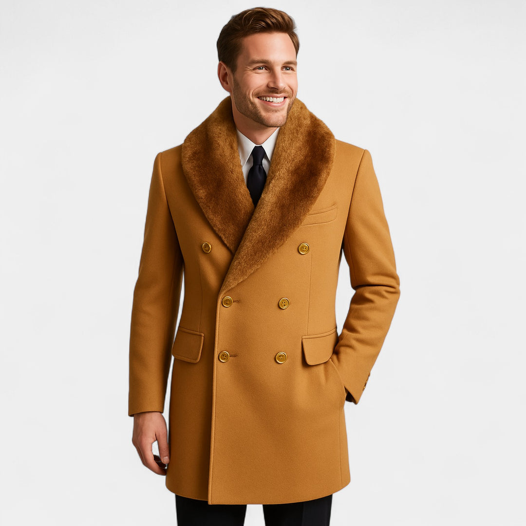 Giacca uomo mezza lunghezza collo polo in lana – raffinata, aderente, silhouette invernale