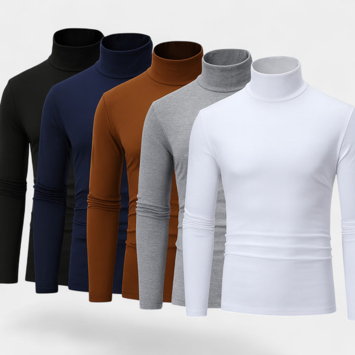 Set da 3 maglioni dolcevita uomo slim maniche lunghe – eleganti, raffinati, essenziali quotidiani