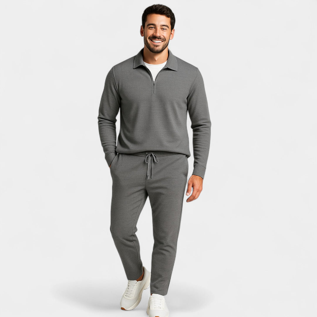 Completo uomo maniche lunghe in misto cotone – raffinato, aderente, comfort quotidiano