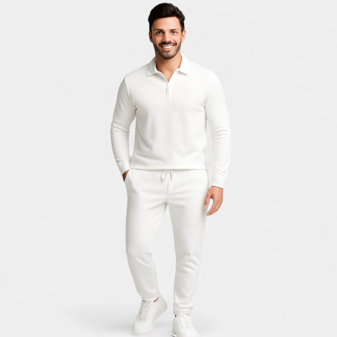 Completo uomo maniche lunghe in misto cotone – raffinato, aderente, comfort quotidiano